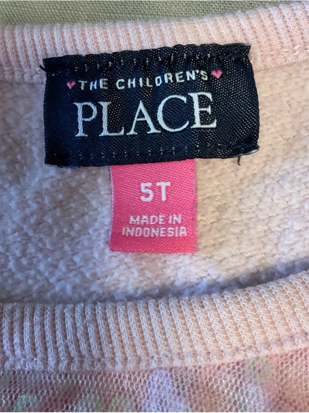 The Children's Place Light Pink Sequin Sweatshirt